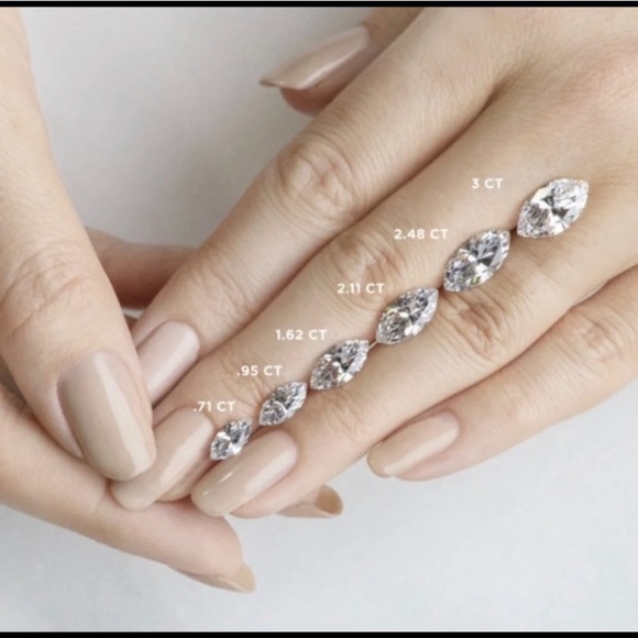 Blue Sapphire Marquise Crystal Rhinestones Silver - Picture 11 of 15